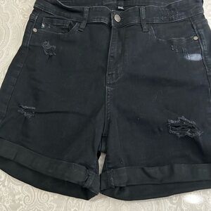 Judy Blue Black Distressed Jean Shorts